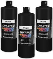 Createx 5211-32 Opaque Airbrush Paint, 32 oz, Black; Made with lightfast pigments and durable resins; Works on fabric, wood, leather, canvas, plastics, aluminum, metals, ceramics, poster board, brick, plaster, latex, glass, and more; Colors are water-based, non-toxic, and meet ASTM D4236 standards; Dimensions 3.25" x 3.25" x 9"; Weight 2.90 lbs; UPC 717893352115 (CREATIVE521132 CREATIVE 521132 5211 32 5211-32)  