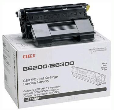 Okidata 52114501 Black Print Cartridge, Fits With B6300 B6300n B6200 B6200n and B6300dn Printers, New Genuine Original OEM Okidata Brand, UPC 051851351766 (521-14501 5211-4501 52114-501)