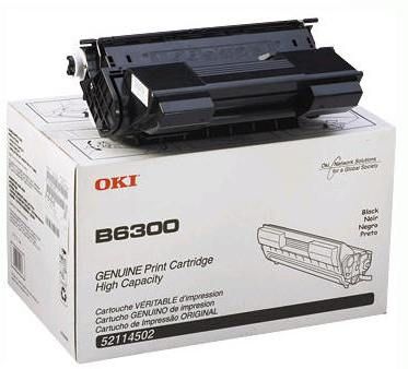 Okidata 52114502 Black Print Cartridge Fits With B6300 B6300n and B6300dn Printers, New genuine Original OEM Okidata Brand, UPC 051851351773 (521-14502 521 14502)