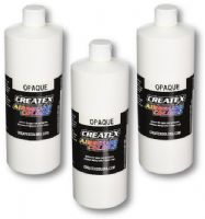 Createx 5212-32 Opaque Airbrush Paint, 32 oz, White; Made with lightfast pigments and durable resins; Works on fabric, wood, leather, canvas, plastics, aluminum, metals, ceramics, poster board, brick, plaster, latex, glass, and more; Colors are water-based, non-toxic, and meet ASTM D4236 standards; Dimensions 3.25" x 3.25" x 9"; Weight 2.90 lbs; UPC 717893352122 (CREATIVE521232 CREATIVE 521232 5212 32 5212-32) 