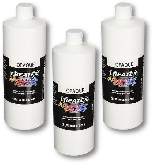 Createx 5212-32 Opaque Airbrush Paint, 32 oz, White; Made with lightfast pigments and durable resins; Works on fabric, wood, leather, canvas, plastics, aluminum, metals, ceramics, poster board, brick, plaster, latex, glass, and more; Colors are water-based, non-toxic, and meet ASTM D4236 standards; Dimensions 3.25