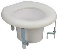 Mabis 522-1507-1900 Universal Plastic Raised Toilet Seat, Complete one-piece design with full plastic splash guard features four Duro-Coat bracket guards to help protect bowl and keep seat securely in place (522-1507-1900 52215071900 5221507-1900 522-15071900 522 1507 1900) 