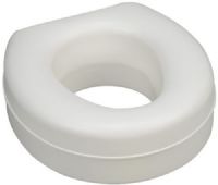 Mabis 522-1508-1900 Deluxe Plastic Toilet Seat Riser, White, Unique contour design fits most standard size toilet bowls, Raises toilet seat height by 5”, Made of molded, unbreakable polyethylene (522-1508-1900 52215081900 5221508-1900 522-15081900 522 1508 1900) 