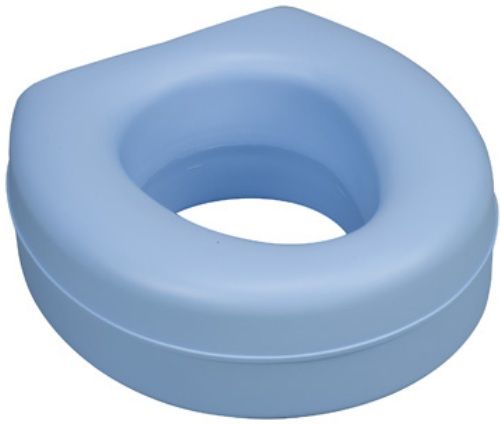 Mabis 522-1508-0100 Deluxe Plastic Toilet Seat Riser, Blue, Unique contour design fits most standard size toilet bowls, Raises toilet seat height by 5, Made of molded, unbreakable polyethylene (522-1508-0100 52215080100 5221508-0100 522-15080100 522 1508 0100)
