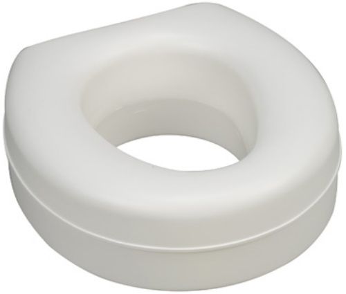 Mabis 522-1508-1900 Deluxe Plastic Toilet Seat Riser, White, Unique contour design fits most standard size toilet bowls, Raises toilet seat height by 5, Made of molded, unbreakable polyethylene (522-1508-1900 52215081900 5221508-1900 522-15081900 522 1508 1900)