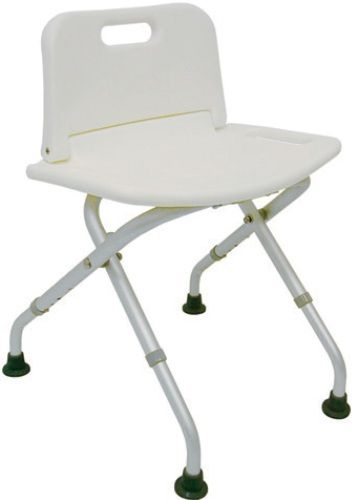 Mabis 522-1708-1900 Folding Shower Seat with Backrest, Plastic shower seat folds conveniently and compactly for travel or storage, Blow-molded plastic shower seat with backrest and molded handholds is designed for long lasting durability (522-1708-1900 52217081900 5221708-1900 522-17081900 522 1708 1900)