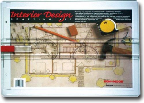 Koh-I-Noor 522130INT Interior Design Drafting Kit; Contains everything needed to complete a redesign or remodeling of a house, condo, or apartment; Kit includes a 13
