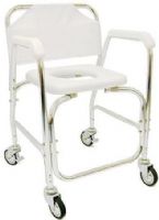 Duro-Med 522-1702-1900 S Shower Transport Chair, Weight capacity 250 lbs., White (52217021900 S 522 1702 1900 S 52217021900 522 1702 1900 522-1702-1900) 