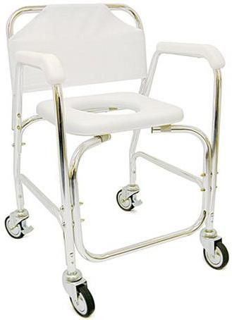 Duro-Med 522-1702-1900 S Shower Transport Chair, Weight capacity 250 lbs., White (52217021900 S 522 1702 1900 S 52217021900 522 1702 1900 522-1702-1900)