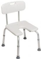 Duro-Med 522-1712-1999 S Hygienic Bath Seat with Back, U-shaped seat opening for personal hygienic care, Durable blow-molded seat and back (52217121999 S 522 1712 1999 S 52217121999 522 1712 1999 522-1712-1999) 