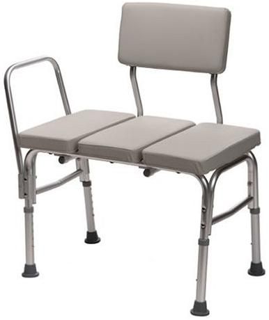 Duro-Med 522-1726-1900 Deluxe Padded Transfer Bath Bench, seat height, Suction cups rubber feet, Snap lock buttons, Side rail (52217261900 S 522 1726 1900 S 52217261900 522 1726 1900 522-1726-1900)