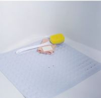 Mabis 523-1742-1900 Shower Mat w/ Drainage Holes, 23-5/8” Square, Helps reduce the risk of falling down or sliding while bathing and provides cushioned softness for comfort and safety, Slip-resistant suction cups anchor mats to tub or shower surface, White vinyl resists dirt, mildew, fading and peeling, Drainage holes, Made of white vinyl, Measures 23-5/8" Square (523-1742-1900 52317421900 5231742-1900 523-17421900 523 1742 1900) 