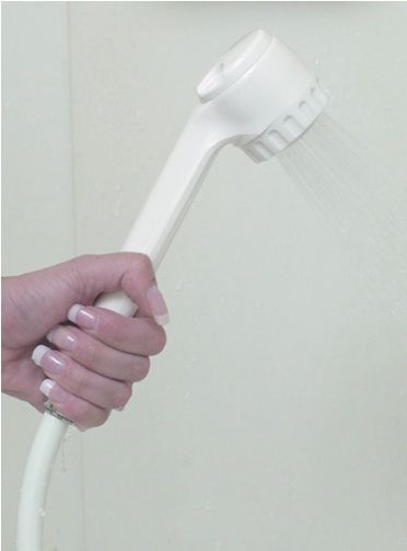 Mabis 523-1583-1900 Hand-Held Body Shower, Soothes tired muscles, Easy-to-install, Convenient on/off switch, Includes over 6 of white vinyl tubing, Fits standard 1/2 threaded shower pipe (523-1583-1900 52315831900 5231583-1900 523-15831900 523 1583 1900)