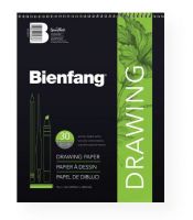 Bienfang 523WB-221 Raritan Drawing Paper Pad 9" x 12"; Versatile, 70 lb heavyweight paper with a medium surface texture; Great tooth for subtle color and shade effects; Excellent with pencil, charcoal, and pastel, very good with markers, pen and ink, and wet media; Can also be used for some applications of airbrush and light washes; Spiral bound; Acid-free; 30-sheet pads; 9" x 12"; UPC 079946342215 (BIENFANG523WB221 BIENFANG-523WB221 BIENFANG-523WB-221 BIENFANG/523WB221 523WB221 ARTWORK) 