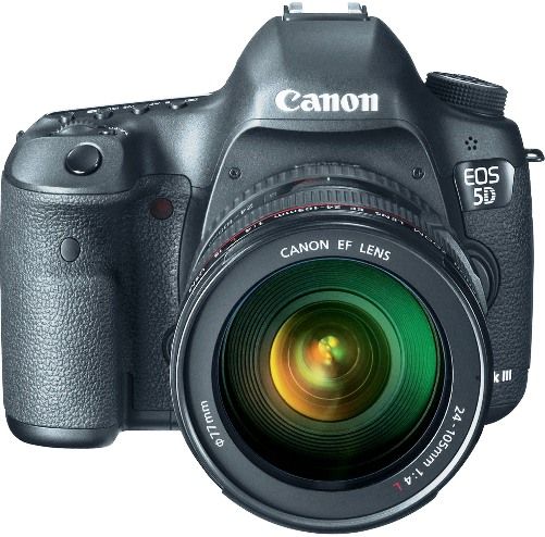 Canon 5260B009 EOS 5D Mark III EF24-105mm IS Digital SLR Camera Kit, 3.2-inch Clear View II LCD monitor, 170 viewing angle, 1040000-dot VGA, reflection resistance with multi coating and high-transparency materials for bright and clear viewing, 22.3 Megapixel full-frame CMOS sensor, 14-bit A/D conversion, wide range ISO setting 100-25600, UPC 013803142457 (5260-B009 5260 B009 5260B-009 5260B 009)