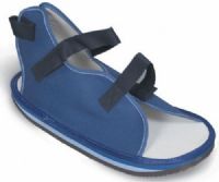 Mabis 530-6044-0122 Rocker Bottom Cast Shoe, Medium, Ideal for wear after soft tissue procedures or post-op care, Provides protection for casts, Heavy-duty, blue canvas upper (530-6044-0122 53060440122 5306044-0122 530-60440122 530 6044 0122) 