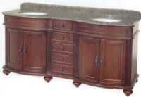 Westport Bay 5300-7200-1005 Vanity 72-Inch, Keeneland Collection, Distressed Cherry Finish, Two Large 17-Inch White Under-mount Basins, Drilled with 3-8 Inches Faucet Holes, Dimensions 73 x 22.5 x 35.5, Weight 482 lbs (530072001005 53007200-1005 5300-72001005 5300 7200 1005) 