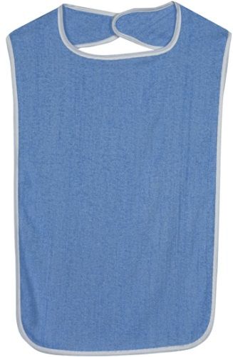 Mabis 532-6013-2400 Patient Protector, Navy, Easy on/off with back closure and hook and loop closure, Made of absorbent, durable terry cloth face, Machine washable, Approximate size 17-1/2