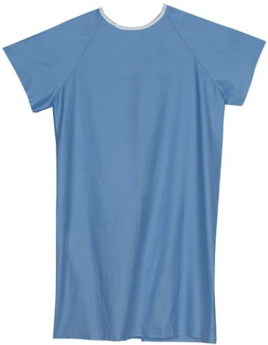 Mabis 532-8030-0100 Convalescent Gown w/ Tape Ties, Blue, Designed for easy dressing and undressing with side ties, Comfortable, large raglan sleeves allow movement of arms and help prevent fabric from gathering, Constructed of durable polyester/cotton blend fabric, Machine washable, One size fits most adults (532-8030-0100 53280300100 5328030-0100 532-80300100 532 8030 0100)