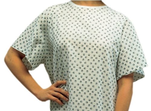 Mabis 532-8035-6800 Convalescent Gown w/ Tape Ties, Print, 12/Pack, Designed for easy dressing and undressing with tape ties, Comfortable, large raglan sleeves allow movement of arms and help prevent fabric from gathering, Constructed of durable polyester/cotton blend fabric, Machine washable, One size fits most adults (532-8035-6800 53280356800 5328035-6800 532-80356800 532 8035 6800)