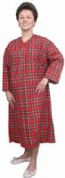 Duro-Med 532-7002-9910 S Betty Kay Unisex Night Shirt with Hook and Loop Closure, Red Plaid, Machine washable, no ironing needed (53270029910 S 532 7002 9910 S 53270029910 532 7002 9910 532-7002-9910) 