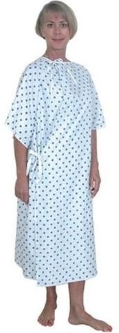 Duro-Med 532-8029-6800 S Convalescent Gown with Side Ties, Diamond Print (53280296800 S 532 8029 6800 S 532 8029 6800 53280296800 532-8029-6800)
