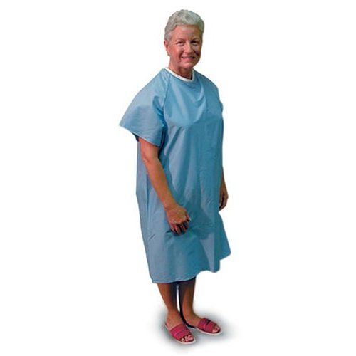Duro-Med 532-8030-0139 Convalescent Gown with Snap Closure, Comfortable, large raglan sleeves, Blue (53280300139 S 532 8030 0139 S 53280300139 532 8030 0139 532-8030-0139)