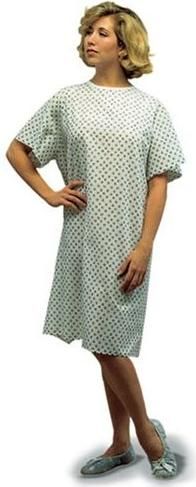 Duro-Med 532-8030-6800 S Convalescent Gown with Tape Ties, Print (53280306800 S 532 8030 6800 S 53280306800 532 8030 6800 532-8030-6800)