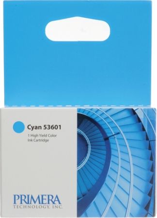 Primera 53601 Cyan Ink Cartridge for use with Bravo 4100-Series Printers, New Genuine Original OEM Primera Brand, UPC 665188536019 (53-601 53 601 536-01)