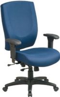 Office Star 53670 Distinctive High Back Chair, Thickly padded contoured seat and back, Built-in lumbar support, One touch pneumatic seat height adjustment, 3 position locking 2-to-1 synchro tilt control, 20.75" W x 20.25" D x 4" T Seat size, 20.75" W x 25" H x 4" T Back size, Heavy duty nylon base, Dual wheel carpet casters (53-670 53 670) 