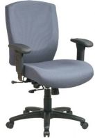 Office Star 53671 Distinctive Mid Back Managerial Chair, Built-in lumbar support, One touch pneumatic seat height adjustment, 3 position locking 2-to-1 synchro tilt control, Adjustable tilt tension, Height adjustable arms, 20.75" W x 20.25" D x 4" T Seat size, 19.5" W x 21.75" H x 4" T  Back size, Heavy duty nylon base, Dual wheel carpet casters (53-671 53 671) 