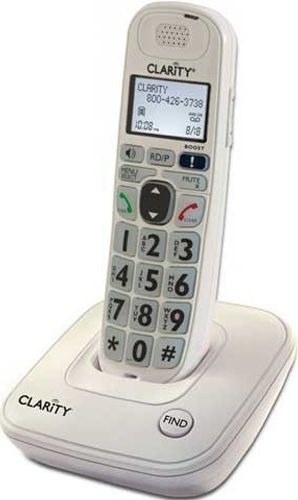 Clarity 53704.000 Model D704 DECT 6.0 Amplified/Low Vision Cordless Phone with CID Display, Minimizing background noises, Eliminating feedback and distortion, Managing soft/loud sounds to produce clarity, Amplifying incoming sound up to 40 decibels or 20 times louder than a standard home phone, UPC 017229134867 (53704000 53704-000 53704 000 D-704 D 704)