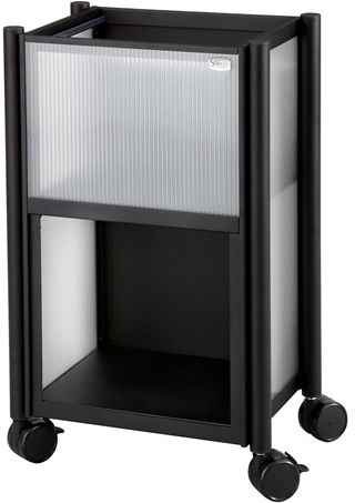 Safco 5376BL Impromptu Mobile Storage Center, Black; 50 Letter Folder Capacity; 200 lbs. Weight Capacity; Compartment Size 12'w x 11 3/4