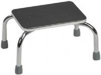 Mabis 539-1901-0000 Foot Stool, Set-Up, without Handle, Chrome-plated steel frame, Non-slip textured matting on stool surface, Reinforced slip-resistant rubber tips for added stability, Top base 14”W x 10”D, Leg base 18-3/4”W x 13-1/2”D, Height 9-1/2”H, Pre-assembled, Weight capacity 250 lbs, Contains rubber latex, Full color retail box (539-1901-0000 53919010000 5391901-0000 539-19010000 539 1901 0000) 