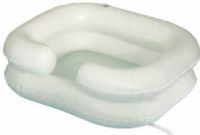 Mabis 540-8085-0000 Deluxe Inflatable Bed Shampooer, Ideal for bed-ridden patients or those with limited mobility, Comfortable and convenient, Extra deep basin is constructed of heavy-duty vinyl, Easy to inflate and clean, Includes 40” drain tube, Basin measures: 24”w x 20”l x 8”d (540-8085-0000 54080850000 5408085-0000 540-80850000 540 8085 0000) 