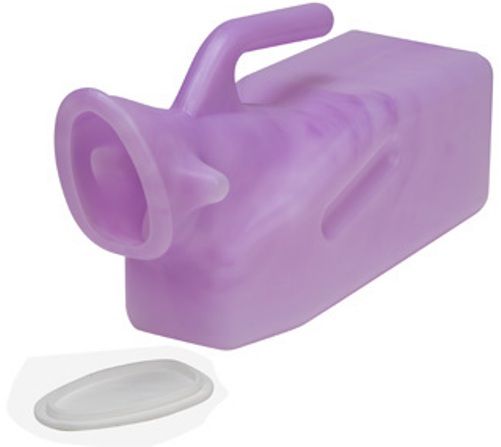 Mabis 541-5069-0000 Female Urinal w/ Leak-Resistant Lid, Anatomically designed for ease-of-use with molded edge for extra comfort, Soft pliable lid provides a leak-resistant seal (541-5069-0000 54150690000 5415069-0000 541-50690000 541 5069 0000)
