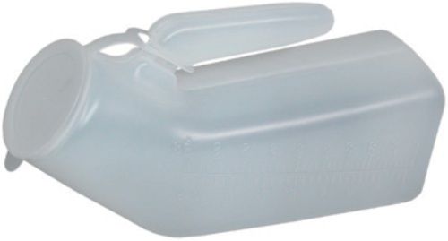 Mabis 541-5075-0000 Autoclavable Male Urinal w/ Cover, Angled design for ease of use and easy-grip contoured handle for better control, Attached snap-on cap prevents spills and restricts odors (541-5075-0000 54150750000 5415075-0000 541-50750000 541 5075 0000)