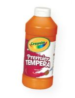 Crayola 54-1216-036 Premier Tempera Paint 16 oz Orange; This paint features creamy consistency, smooth flow, ultimate opacity with intense hues, superior mixing, and is crack/flake resistant; 16 oz; Shipping Weight 1.31 lb; Shipping Dimensions 2.75 x 2.75 x 6.94 in; UPC 071662598365 (CRAYOLA541216036 CRAYOLA-541216036 PREMIER-54-1216-036 CRAYOLA-541216036 541216036 ARTWORK PAINTING) 