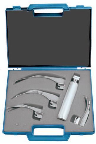 SunMed 5-5051-44 MacIntosh Blade English Profile Set, Blades made of 303/304 surgical stainless steel, High impact plastic case for ease of transport (5505144 5 5051 44)