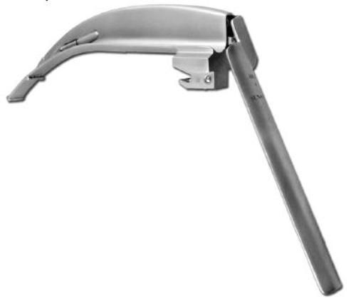 SunMed 5-5082-04 Sun-Flex MacIntosh Flexible Tip Blade, Size 4, Large Adult, A 155mm, B 26mm, Satin finish, Extra bright reflector lamp, English channel to help visualize the epiglottis (5508204 5 5082 04)