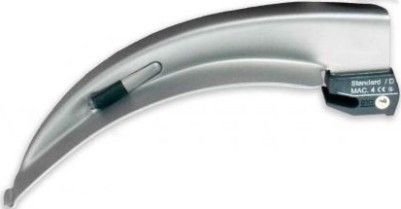 SunMed 5-5132-04 Conventional Standard /D Macintosh, Large Adult, Single Use, Size 4, Blades compatible with all Conventional laryngoscope systems, Surgical stainless steel, Cool, low power consumption LED, Rugged & durable illumination, Safety heel inhibits blade from contaminating handle, Dimensions 150 x 23mm (5513204 55132-04 5-513204)