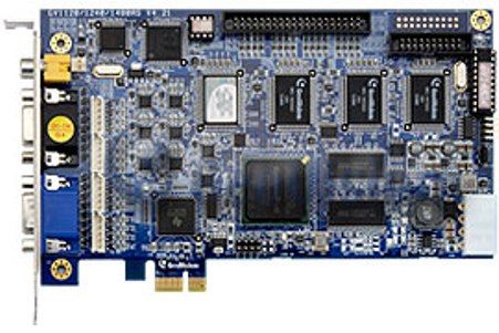 GeoVision 55-148AS-160 Model GV-1480A DVR Combo PCI Express Video Card, 16 Video Inputs / 16 Audio Input, 480 fps total viewing/recording at CIF (240 fps at D1), Includes Geovision Software and Drivers, GV-Multi Quad Card Support, GV-Loop Through Card Support, GV-NET/IO Card Support (55148AS160 55148AS-160 55-148AS160 GV1480A GV 1480A GV-1480)