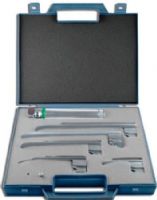 SunMed 5-5233-45 Miller Fiber Optic Set, Convenient, High impact plastic case - for ease of transport, Complete sets of most popular laryngoscope blades, Medium handle and extra lamp included, Kits supplied with chrome plated handle, Includes: medium handle, extra lamp, Miller blades size: 0, 1, 2, 3, 4 & case (5523345 55233-45 5-523345) 