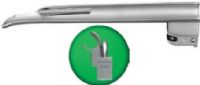 SunMed 5-5249-03 GreenLine F/O Medium Adult Snow Blade Size 3, Blades compatible with all Fiber Optic laryngoscope green systems, Surgical stainless steel, Angled 28° toward the handle, Promotes lifting rather than prying on teeth, Dimensions 162 x 16mm (5524903 55249-03 5-524903) 