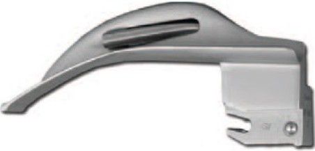 SunMed 5-5271-02 Child Macintosh Reduced Flange Size 2, Blades compatible with all Fiber Optic laryngoscope green systems, Surgical stainless steel, Reduced Flange (IV Mac) results in better viewing vocal cords, Channel from the middle of the spatula to the heel of the blade acts as a guide for ET tube, Superior cool illumination on left side, Dimensions 100 x 21mm (5527102 55271-02 5-527102)