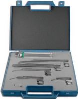 SunMed 5-5273-45 Miller G-Profile Fiber Optic Laryngoscope Set, Includes medium handle, extra lamp & Miller “G” Profile blades size: 0, 1, 2, 3, 4 & case, Easily cleaned - no seams, cracks or crevices, Bright Xenon/Halogen lamp, Kits supplied with chrome plated handle, Autoclavable, Large fiber optic integral bundle, Stainless steel blades, Compatible with all Green Systems (5527345 55273-45 5-527345) 