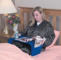 Mabis 553-4072-0000 Rigid Plastic Bed Tray, Provides a stable surface for eating, writing, or reading, Features two convenient side compartments, Easy to clean with soap and water, Constructed of durable, heavy-duty rigid plastic, Tray surface 13-1/2" x 10-1/2", Overall 23" x 11-3/4" x 8", Tray height 8" (553-4072-0000 55340720000 5534072-0000 553-40720000 553 4072 0000) 