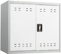 Safco 5530GR Wall Mountable 27"H Steel Storage Cabinet, Gray; Keyed Alike Lockable, 2 keys included, Powder Coat Paint/Finish, 1" Increments Shelf Adjustablity, 250 lbs. Shelf Capacity, Steel Material, Dimensions 30"w x 18"d x 27"h, Included Mounting Hardware, ANSI/BIFMA Meets Industry Standards (5530-GR 5530G 5530 GR) 