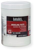 Liquitex 5532 Modeling Paste 32oz; Extra heavy body and very opaque; A marble paste made of marble dust and 100 percent polymer emulsion; Used to build heavy textures on rigid supports and create three dimensional forms; Dries to the hardness of stone; It can be sanded or carved when thoroughly dry; Adheres to any non oily, absorbent surface; UPC 094376924138 (5532 PASTE-5532 MODELING-5532 55-32 LIQUITEX5532 LIQUITEX-5532) 