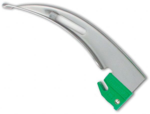 SunMed 5-5332-03 GreenLine/D Sterile Disposable Medium Adult Fiber Optic Blade Macintosh Size 3, Fits with AMS Anesthesia, Associates, Heine, Propper, Rusch and Welch Allyn, Answers the professionals request for a non-plastic disposable and suitable for everyday hospital use, Polished acrylic stem produces exceptional illumination (5533203 55332-03 5-533203)